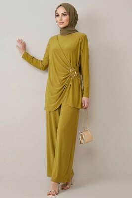 Gold Tokalı Sandy İkili Takım Yağ Yeşili 