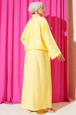 Gömlek Yaka Düğmeli Jile Takım Sarı - 500-700 TL Ürünler