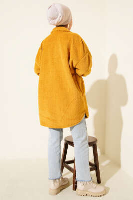 Gömlek Yaka Düğmeli Peluş Mont Hardal - Mont