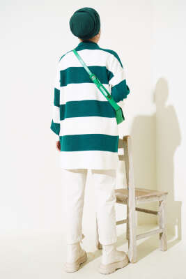 Gömlek Yaka Düğmeli Triko Tunik Nefti - Triko Tunik