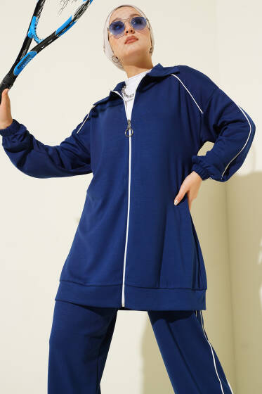 Gömlek Yaka Loyşa İkili Takım Lacivert - İkili Takım