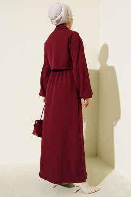 Gömlek Yaka Önü Fermuarlı Jile Takım Bordo - 700-1000 TL Ürünler