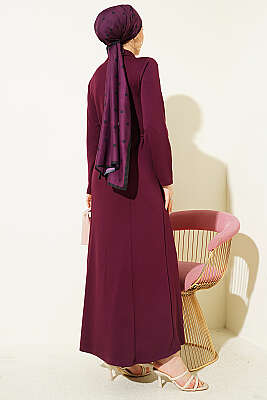 Gömlek Yaka Patlı Elbise Mürdüm - 500-700 TL Ürünler