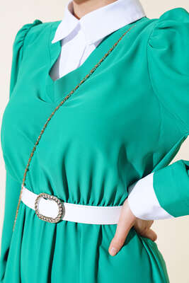 Gömlek Yakalı Elbise Benetton - Thumbnail