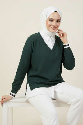 Gömlek Yakalı Granili Tunik Zümrüt - 300-500 TL Ürünler