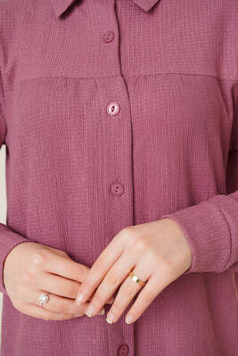 Gömlekli Bürümcük İkili Takım Gül Kurusu - İKİLİ TAKIM