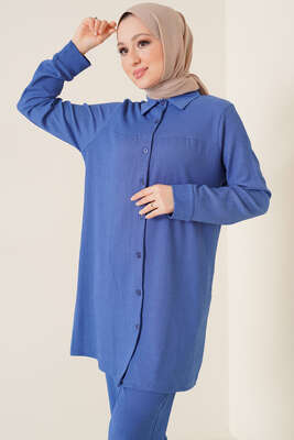 Gömlekli Bürümcük İkili Takım İndigo - İKİLİ TAKIM