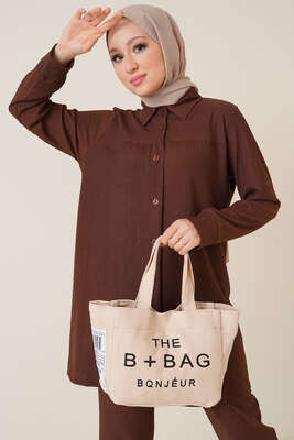 Gömlekli Bürümcük İkili Takım Kahve - İKİLİ TAKIM