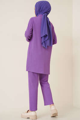 Gömlekli Bürümcük İkili Takım Mor - İKİLİ TAKIM