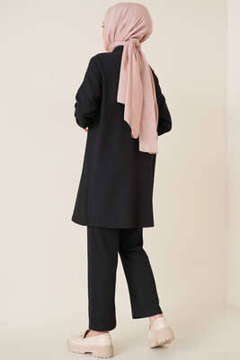 Gömlekli Bürümcük İkili Takım Siyah - İKİLİ TAKIM