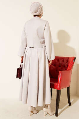 Gül İşlemeli Etekli İkili Takım Taş - İkili Takım