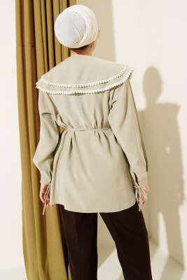 Güpürlü Çift Denizci Yaka Gömlek Nefti - Gömlek