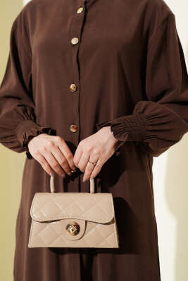 Hakim Yaka Düğmeli Basic İkili Takım Kahve - İkili Takım