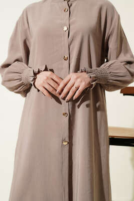 Hakim Yaka Düğmeli Basic İkili Takım Vizon - İkili Takım