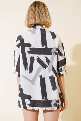 Hakim Yaka Gömlek Ekru - Kadın Giyim Modelleri