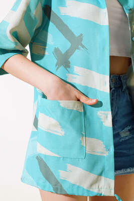 Hakim Yaka Gömlek Petrol Yeşili - Kadın Giyim Modelleri