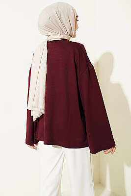 Hakim Yaka Loyşa Tunik Mürdüm - 300-500 TL Ürünler
