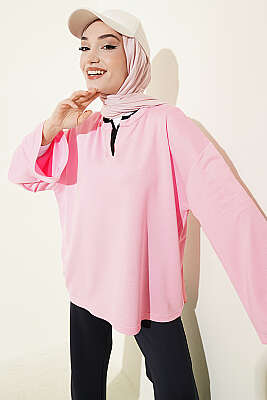 Hakim Yaka Loyşa Tunik Pembe - SAS