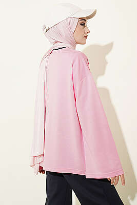 Hakim Yaka Loyşa Tunik Pembe - Tunik