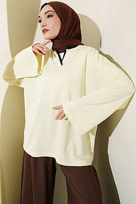 Hakim Yaka Loyşa Tunik Sarı 