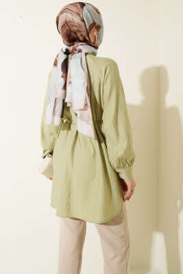 Hakim Yaka Patlı Gömlek Çağla Yeşili - Gömlek