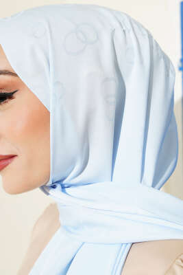 Halka Desen Jakar Şal Bebe Mavi -119 - Yılın Fırsatı