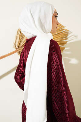 Halka Desen Jakar Şal Beyaz -09 - Yılın Fırsatı