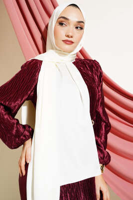 Halka Desen Jakar Şal Ekru -22 - Yılın Fırsatı