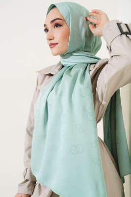 Halka Desen Jakar Şal Fıstık Yeşili - Yılın Fırsatı