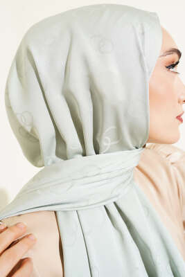 Halka Desen Jakar Şal Mint Yeşili -87 - Yılın Fırsatı