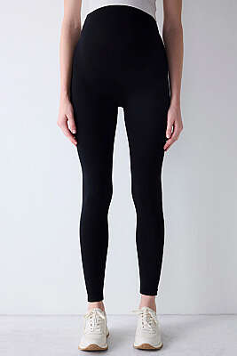 Hamile Viskon Tayt Siyah - Termal Tayt