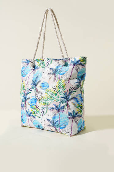 Hasır İpli Plaj Çantası Asorti 7 - Kol Çantası