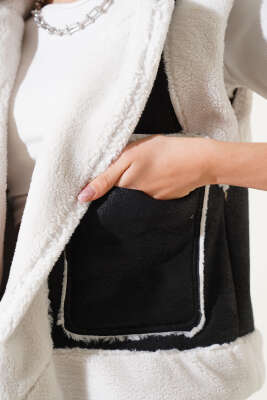 İçi Kürklü Çift Cepli Kısa Yelek Siyah - Kadın Giyim Modelleri