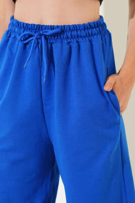 İki İp Paça Lastikli Jogger Pantolon Saks - Kadın Giyim Modelleri