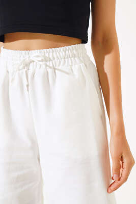 İki İp Şort Ekru - Kadın Giyim Modelleri