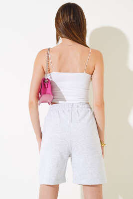 İki İp Şort Gri - Yılın Fırsatı