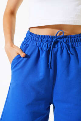 İki İp Şort Saks - Kadın Giyim Modelleri