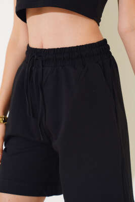 İki İp Şort Siyah - Yılın Fırsatı