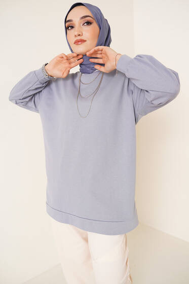 İki İplik Düz Tunik Kayrak Grisi - Tunik