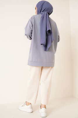 İki İplik Düz Tunik Kayrak Grisi - Yılın Fırsatı