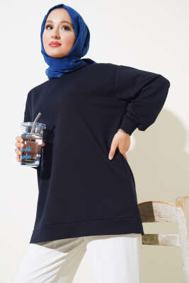 İki İplik Düz Tunik Lacivert - 100-300 TL Ürünler