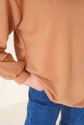 İki İplik Düz Tunik Latte - 100-300 TL Ürünler