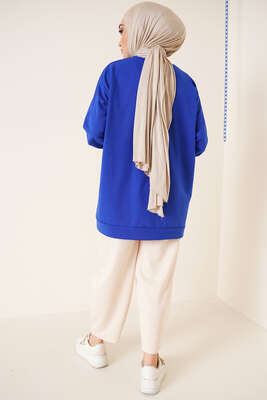 İki İplik Düz Tunik Saks - Yılın Fırsatı