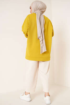 İki İplik Düz Tunik Yağ Yeşil - Yılın Fırsatı