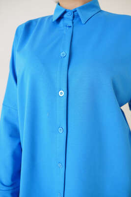 İki İplik Gömlekli İkili Takım Mavi - İKİLİ TAKIM