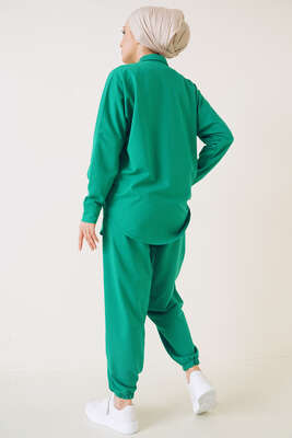 İki İplik Gömlekli İkili Takım Yeşil - İKİLİ TAKIM