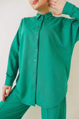 İki İplik Gömlekli İkili Takım Yeşil - İKİLİ TAKIM