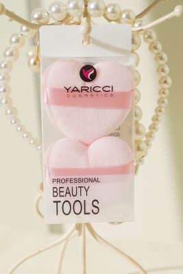 İkili Kalp Tasarımlı Makyaj Süngeri Seti Pudra - Makyaj Aksesuarları