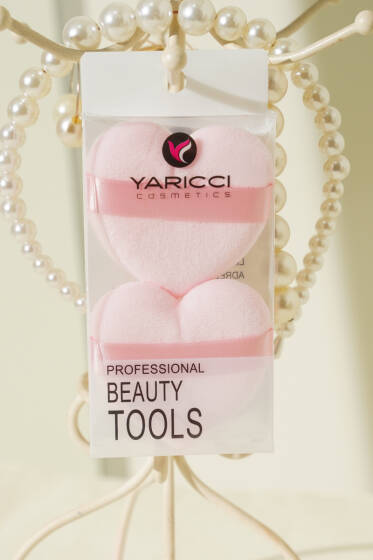 İkili Kalp Tasarımlı Makyaj Süngeri Seti Pudra - Makyaj Aksesuarları