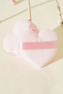 İkili Kalp Tasarımlı Makyaj Süngeri Seti Pudra - Makyaj Aksesuarları